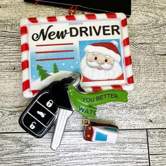 Brand NWT The Christmas Shoppe 2024 New Driver w/Key Set Christmas Ornament - Picture 2 of 5